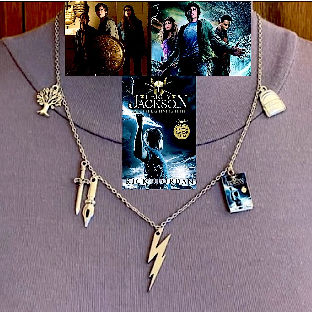 Percy Jackson The Lightning Thief by Rick Riordan Handmade Literature Necklace